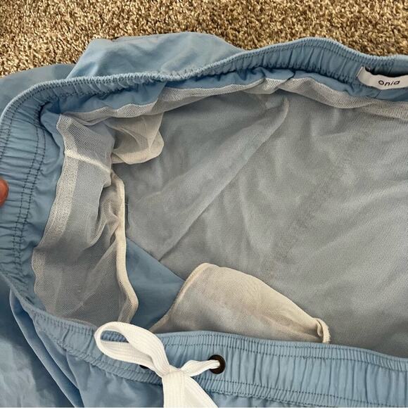Onia The Charles 5” Swim Trunk/ Board Shorts Light Blue XXL - Picture 8 of 9